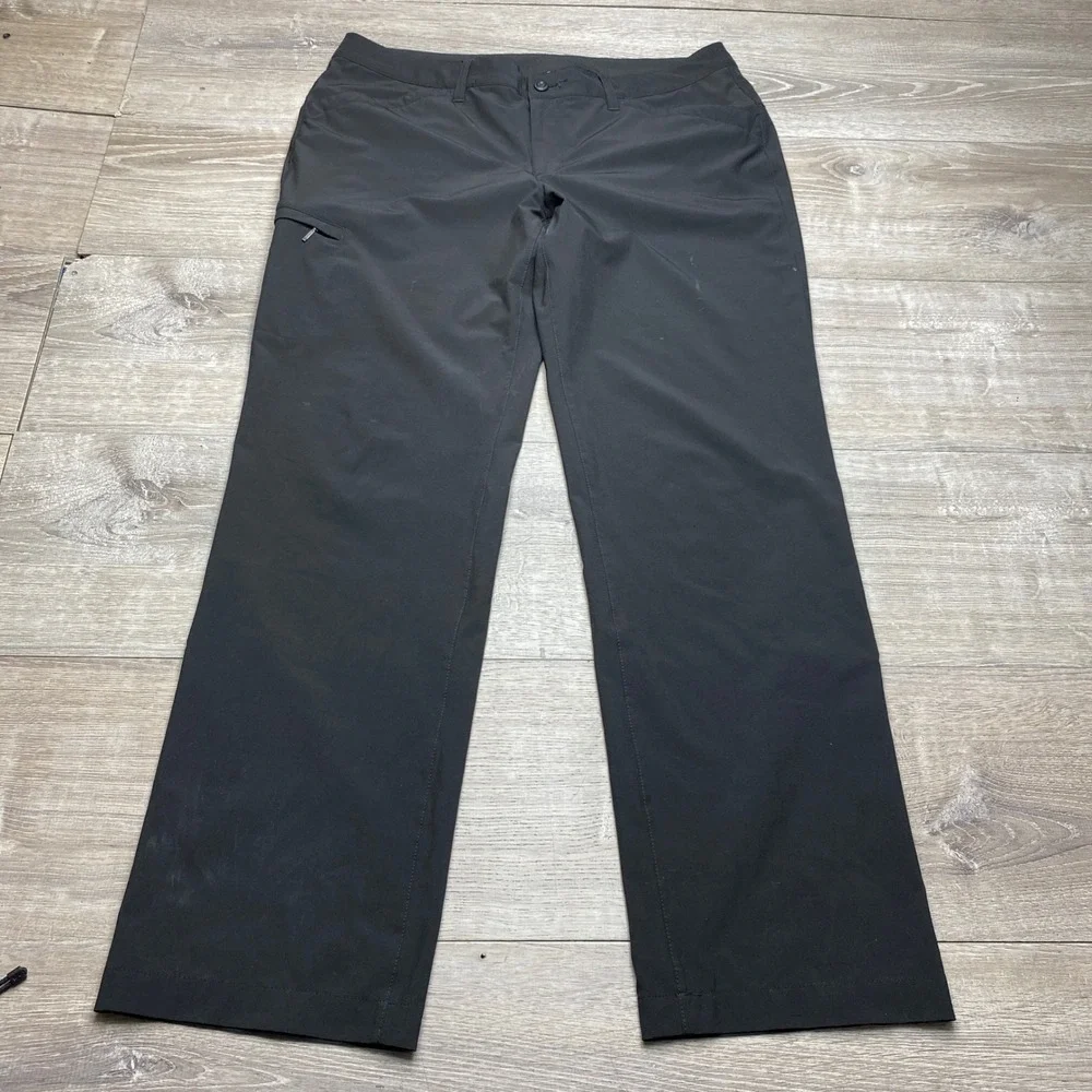 Eddie Bauer First Ascent Hiking Pants Womens 14 Black Stretch Poly Spandex‎